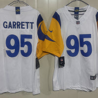 Men's Los Angeles Rams Myles Garrett #95 White Game Jersey