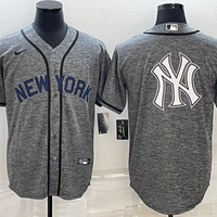Men's New York Yankees1 Gray Authentic Player Jersey