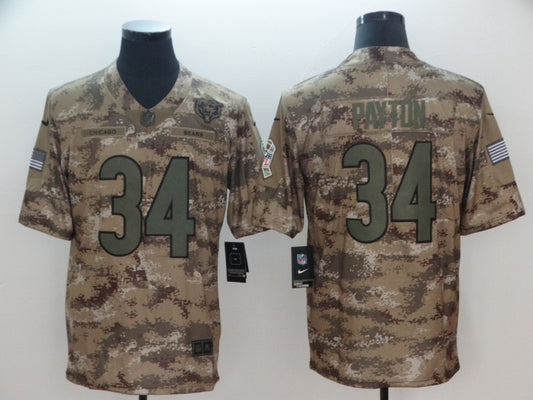 Men's Chicago Bears Walter Payton #34 Camouflage Game Jersey1