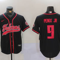 Men's Atlanta Falcons Michael Penix Jr. #9 Black Game Player Jersey