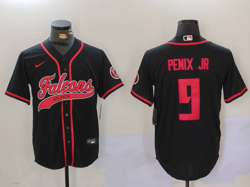 Men's Atlanta Falcons Michael Penix Jr. #9 Black Game Player Jersey
