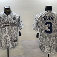 Men's New York Yankees Babe Ruth #3 Arctic Camo 2024 Salute to Service Limited Jersey1