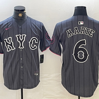 Men's New York Mets Starling Marte #6 Graphite 2024 City Connect Limited Player Jersey1