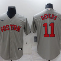 Men's Boston Red Sox Rafael Devers #11 Gray Replica Baseball Jersey1