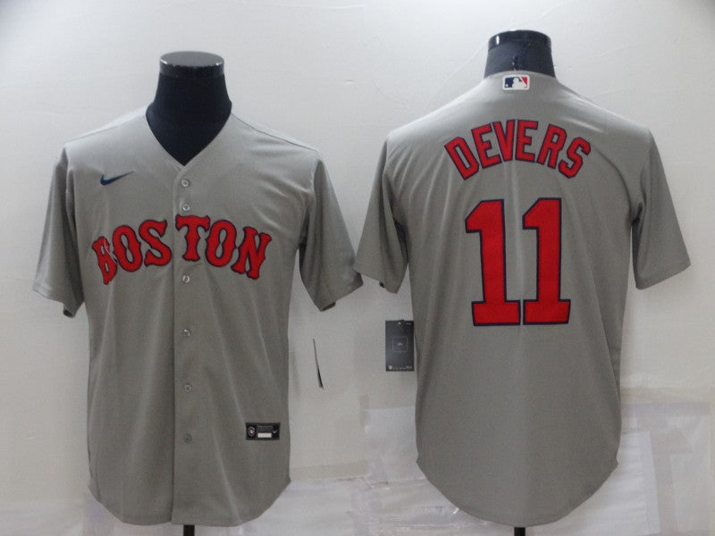 Men's Boston Red Sox Rafael Devers #11 Gray Replica Baseball Jersey1