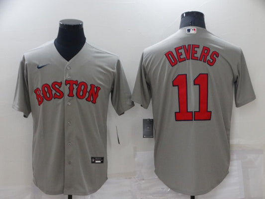 Men's Boston Red Sox Rafael Devers #11 Gray Replica Baseball Jersey1