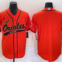 Men's Baltimore Orioles Orange Replica Blank Jersey1 Joint Edition