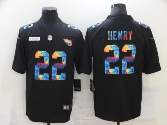 Men's Tennessee Titans Derrick Henry #22 Black Player Game Jersey1