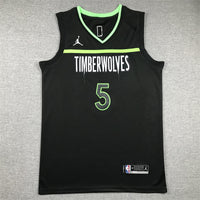 Men's Minnesota Timberwolves Anthony Edwards #5 Black 2022/23 Swingman Jersey1 - Statement Edition