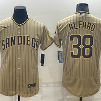 Men's San Diego Padres Jorge Alfaro #38 Khaki Stitched Jersey1