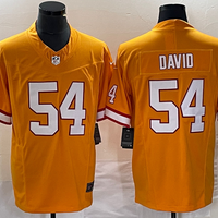 Men's Tampa Bay Buccaneers Lavonte David #54 Orange Throwback Game Jersey1