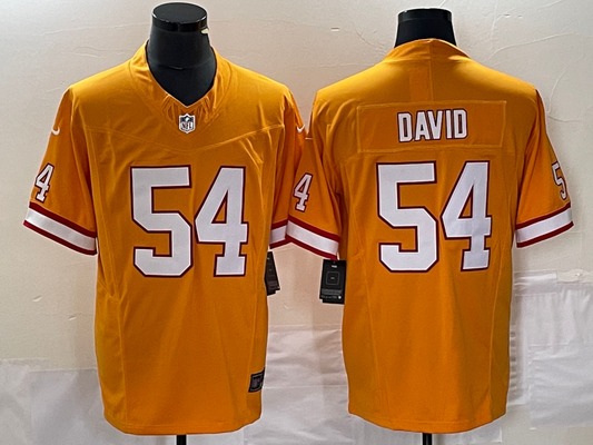 Men's Tampa Bay Buccaneers Lavonte David #54 Orange Throwback Game Jersey1