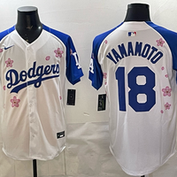 Men's Los Angeles Dodgers Yoshinobu Yamamoto #18 White Alternate Replica Jersey