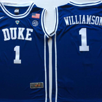 Men's Duke Blue Devils Zion Williamson #1 Blue Player Game Jersey