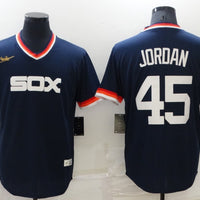 Men's Chicago White Sox Michael Jordan #45 Navy Replica Player Jersey1