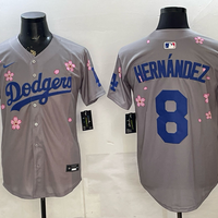 Men's Los Angeles Dodgers Enrique Hernandez #8 Gray Alternate Limited Jersey