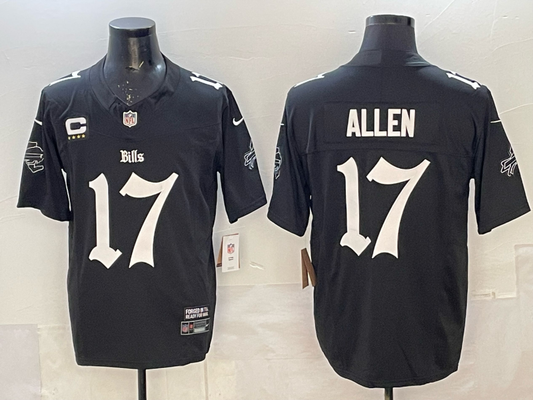 Men's Buffalo Bills Josh Allen #17 Black Retired Player Jersey
