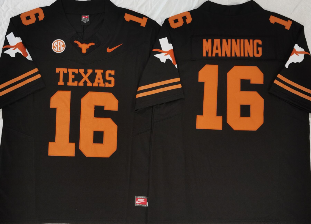Arch Manning Texas Longhorns Black Jersey