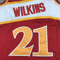 Men's Atlanta Hawks Dominique Wilkins 1986-87 Red Hardwood Classics Swingman Jersey1