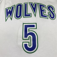 Men's Minnesota Timberwolves Anthony Edwards #5 White Swingman Jersey1