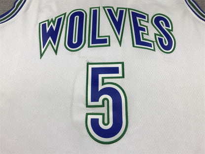 Men's Minnesota Timberwolves Anthony Edwards #5 White Swingman Jersey1