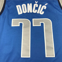 Men's Dallas Mavericks Luka Doncic #77 NBA Blue Replica Jersey1