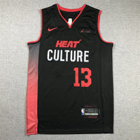 Men's Miami Heat Bam Adebayo #13 Black 2023/24 Swingman Jersey1 - City Edition