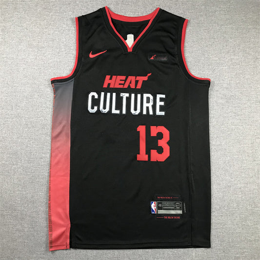Men's Miami Heat Bam Adebayo #13 Black 2023/24 Swingman Jersey1 - City Edition