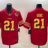Men's San Francisco 49ers Frank Gore #21 Red Game Player Jersey1