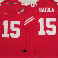 Men's Nebraska Huskers Dylan Raiola #15 Red Player Jersey