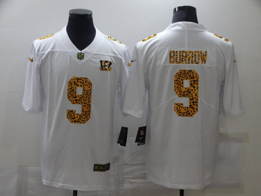 Men's Cincinnati Bengals Joe Burrow #9 White Player Game Jersey1