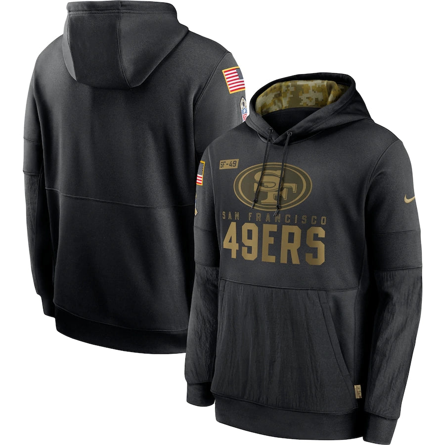 San Francisco 49ers 2020 Salute to Service Black Hoodie