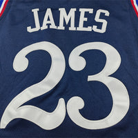Men's Philadelphia 76ers LeBron James #23 Navy 2025/26 Swingman Jersey - City Edition
