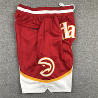 Men's Atlanta Hawks Red/White Basketball Retro Shorts1