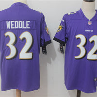 Men's Baltimore Ravens Eric Weddle #32 Purple Game Jersey1