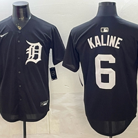 Men's Detroit Tigers Al Kaline #6 Black Replica Player Jersey