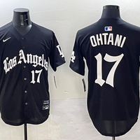 Men's Los Angeles Dodgers Shohei Ohtani #17 Black Team Player Game Jersey