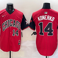 Men's Chicago White Sox Paul Konerko #14 Red/Black 2025 City Connect Limited Retired Player Jersey1
