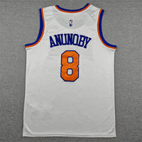 Men's New York Knicks OG Anunoby #8 White Swingman Jersey - Association Edition