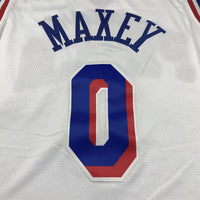 Men's Philadelphia 76ers Tyrese Maxey White Fastbreak Replica Player Jersey1
