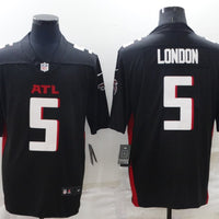 Men's Atlanta Falcons Drake London #5 Black Game Jersey1