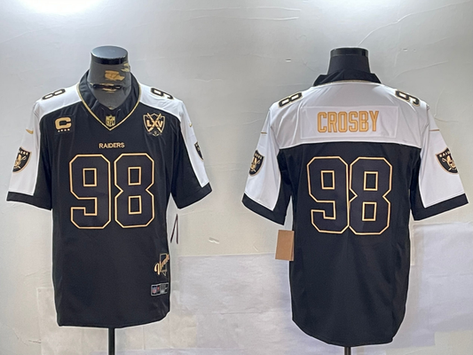 Men's Las Vegas Raiders Maxx Crosby #98 Black Alternate Game Player Jersey1