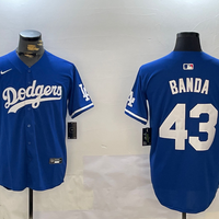 Men's Los Angeles Dodgers Anthony Banda #43 Royal Replica Player Jersey1