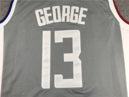 Men's LA Clippers Paul George Gray 2020/21 Swingman Jersey1 - Earned Edition