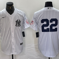 Men's New York Yankees Juan Soto #22 White Limited Name Jersey1