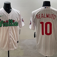 Men's Philadelphia Phillies JT Realmuto #10 White Replica Team Jersey1