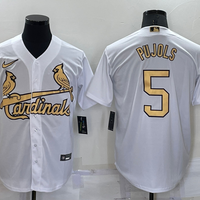 Men's St. Louis Cardinals Albert Pujols #5 White Replica Player Jersey1