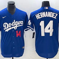Men's Los Angeles Dodgers Enrique Hernandez #14 Blue Replica Player Jersey1