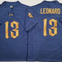 Men's Norte Dame Fighting Irish Riley Leonard #13 Navy Player Jersey