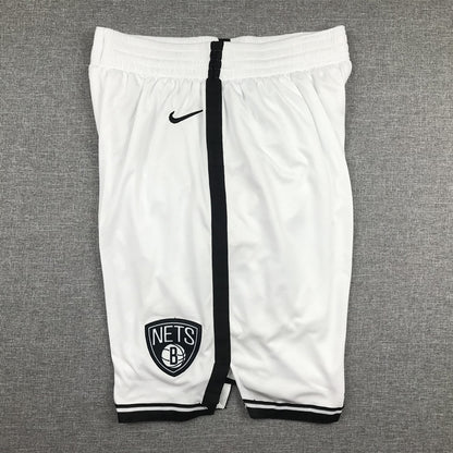 Men's Brooklyn Nets White Basketball Shorts1